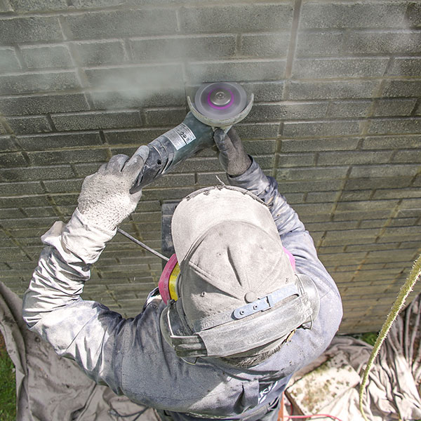 remove damaged chimney mortar, shawnee ks