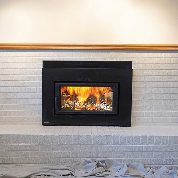 wood fireplace insert installation in Prairie Village KS